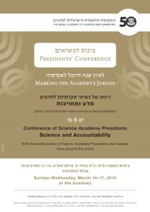 Conference of Science Academy Presidents: Science and Accountability