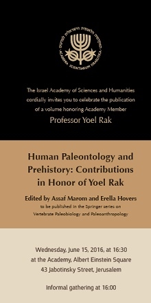 Book Launch | Publication of a volume honoring Academy Member Professor Yoel Rak