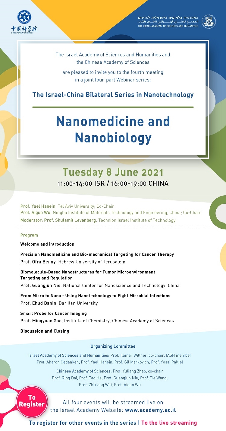 The Israel-China Bilateral Series in Nanotechnology: Nanomedicine and Nanobiology