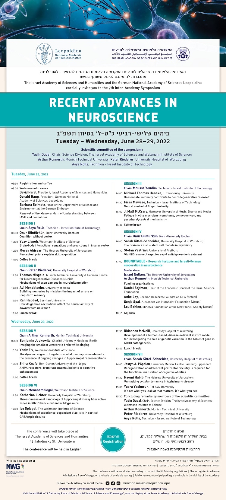 The 7th Inter-Academy Symposium: Recent Advances in Neuroscience