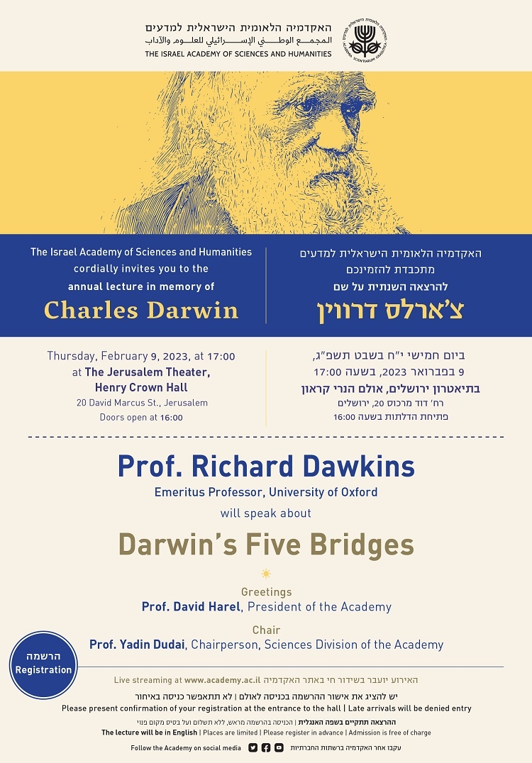 The Annual Lecture in Memory of Charles Darwin - Prof. Richard Dawkins 