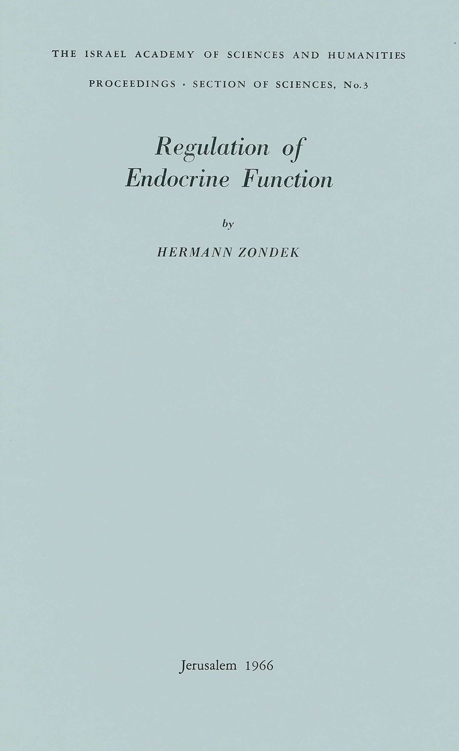 Regulation of Endocrine Function