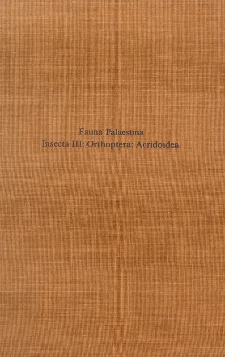 Insecta III – Orthoptera: Acridoidea